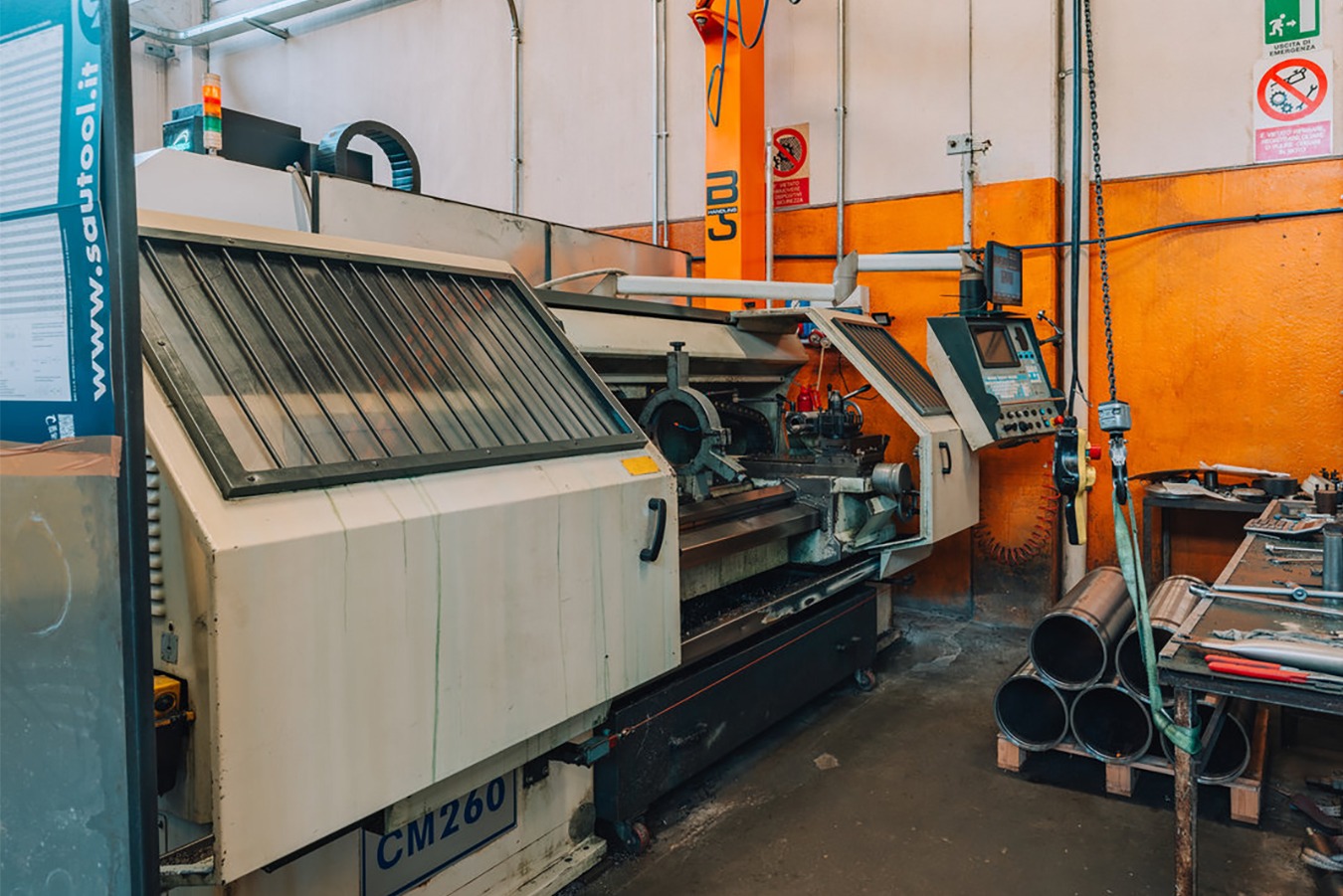 CM 260 Comev tornio autoapprendimento passaggio barra diam. 110 - lu